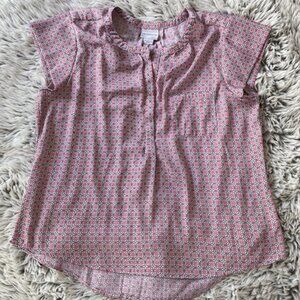 Liz Claiborne Multicolor Geometrical Pattern Top